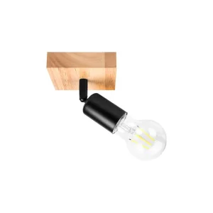 Opbouw plafond spot Hikari | E27 fitting | Hout Zwart