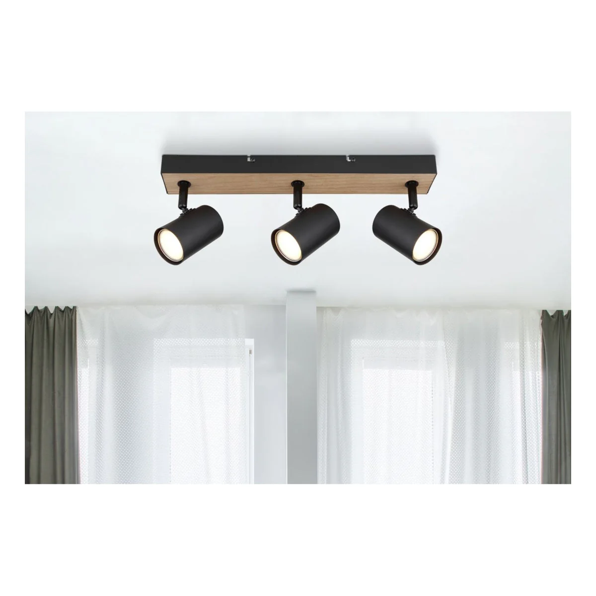 Opbouwspots ROBBY 3-lichts Zwart GU10 41cm - Image 3