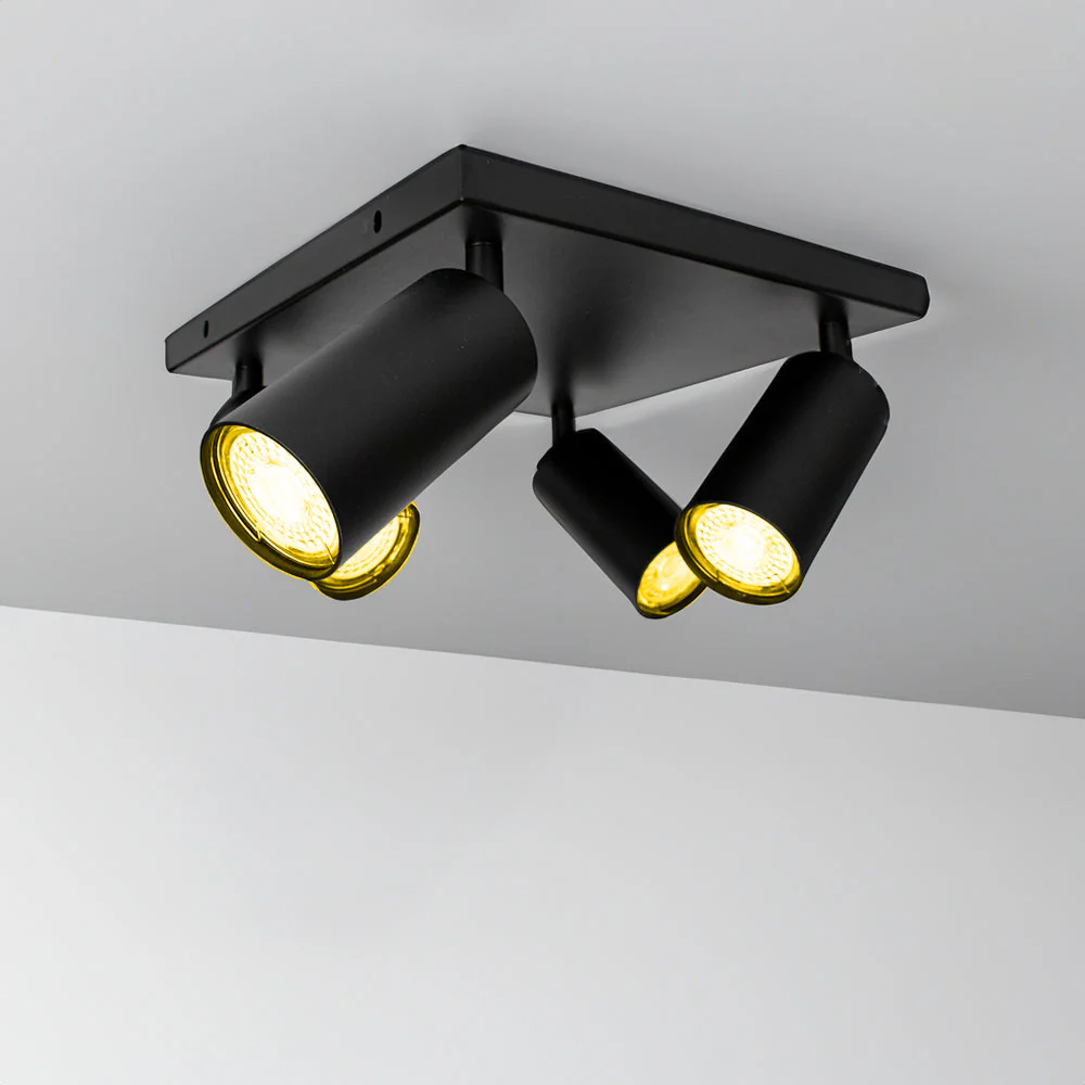 Opbouw plafond spot | Vierkant | Excl. spots | zwart | GU10 fitting - Image 4