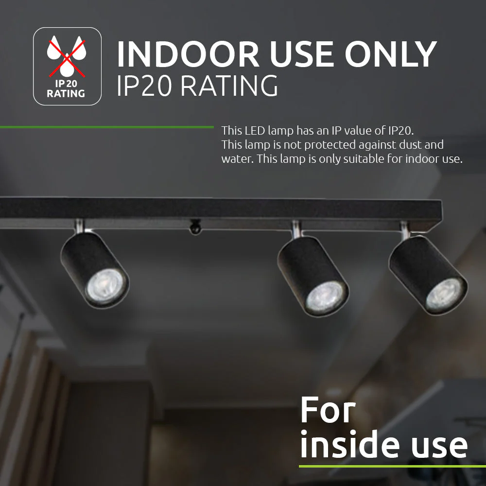 Moderne plafond spot 6-voudig | opbouw | zwart | 6 x GU10 fitting - Image 7