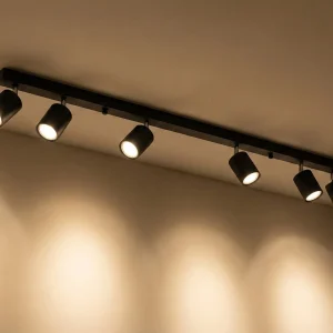 Moderne plafond spot 6-voudig | opbouw | zwart | 6 x GU10 fitting