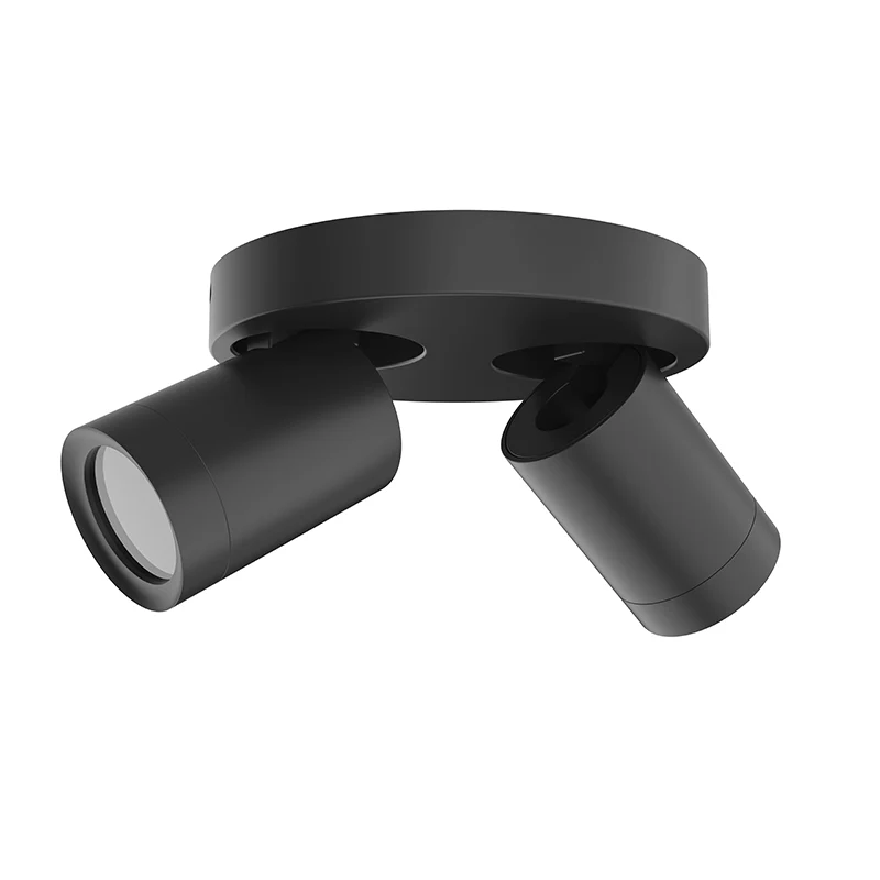 Opbouw Plafondspot LEXI | 2x GU10 fitting | Rond | Zwart | IP44 - Image 9